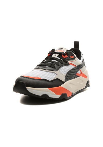 389289-36 Puma Trinity Flat Erkek Spor Ayakkabı Beyaz 389289-36 Beyaz Siyah Turuncu Çok Renkli
