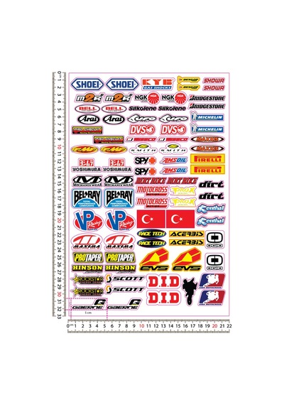 Motosiklet Sponsor Sticker Seti N11.48629 Motosiklet Sponsor Sticker Seti N11.48629