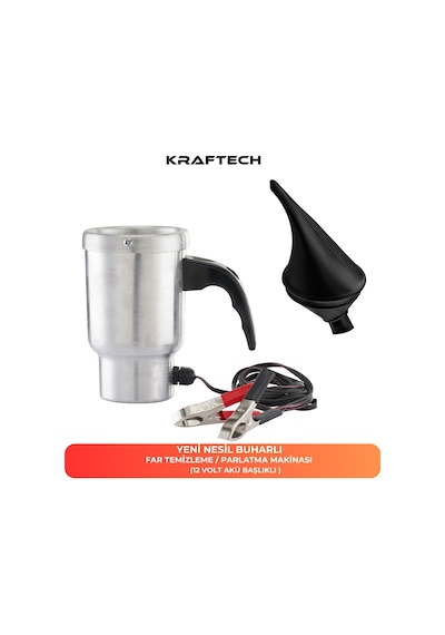 Kraftech Far Temizleme Seti Çaydanlık Kupa Isıtıcısı 12 Volt