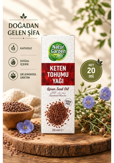 Natur Garden Keten Tohumu Yağı 20 ML