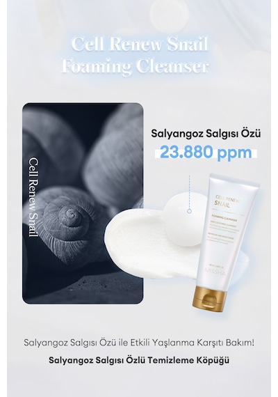 Missha Super Aqua Salyangoz Özlü & Aydınlatıcı Temizleme Köpüğü 100 ML
