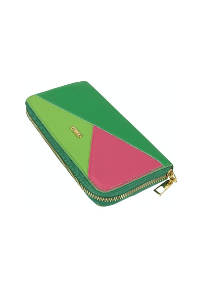 Ollbag 1007-düz Suni Deri Kadın Cüzdan / Çanta Mix Benetton Yeşil Çok Renk
