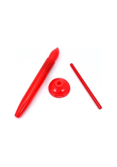 Süsle Bebek Ve Parti Dekoratif Pilli Led Şamdan Pasta Mumu, 25 Cm X 2 Cm - Kırmızı Diğer