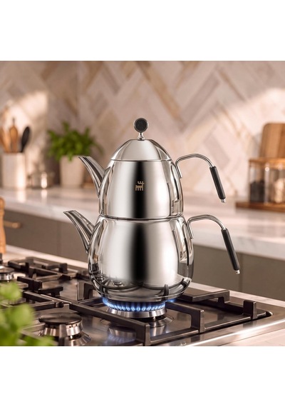 Powersteel 316+ Ezgi Midi Çaydanlık Takımı 1l & 2,2l Inox Diğer