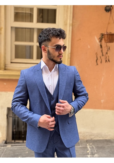 Dupont Classics Dupont Erkek Slim Fit 6 Drop Çift Yırtmaç Yelekli Takım Elbise Parlement Dupont Classics Dupont Erkek Slim Fit 6 Drop Çift Yırtmaç Yelekli Takım Elbise Parlement