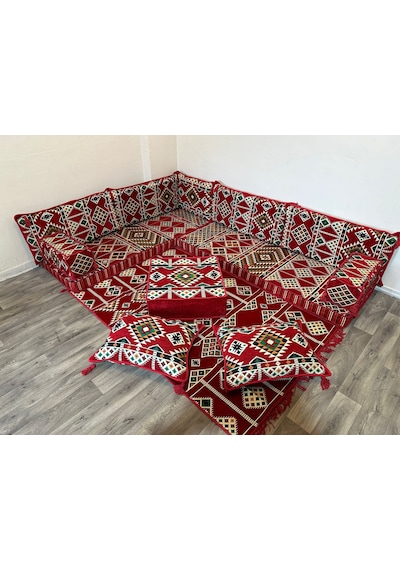 Coton Şark Köşesi Minder, Kilim, Orta Puf Takımı