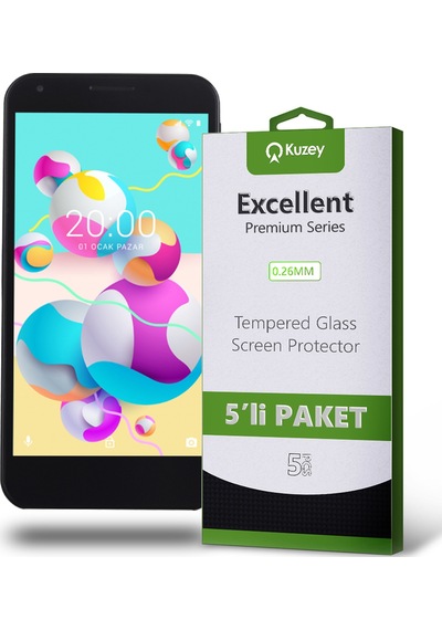 Vestel Venüs 5000 ile Uyumlu Kırılmaz Temperli Ekran Koruyucu Cam Ekonomik 5'li Paket