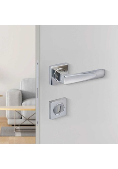 Sese Duru Modeli Rozetli Oda Kapı Kolu Inox Renk 200-203r-01-53