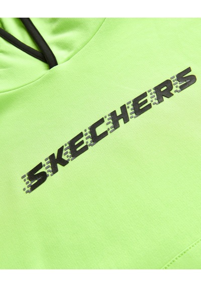 Skechers Lightweight Fleece Two Yarn B Sleeveless Hoodie Sweatshirt Büyük Erkek Çocuk Neon Yeşil Sweatshirt Sk241119-302