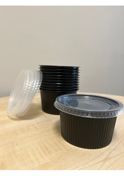 Plastik Federli Çorba Kasesi Kap + Kapak 600'lü