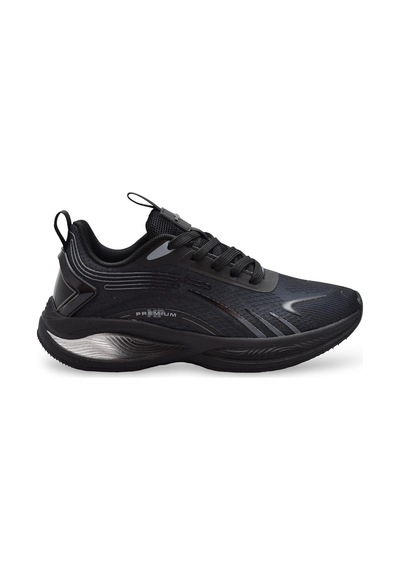 Papatay 241-1626 Tam Ortopedik Taban Günlük Unisex Spor Ayakkabı Yazlık Fileli Siyah