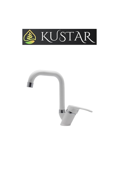 Kustar Oviedo Mix Aç Kapa Kısa Banyo Lavabo Bataryası Beyaz
