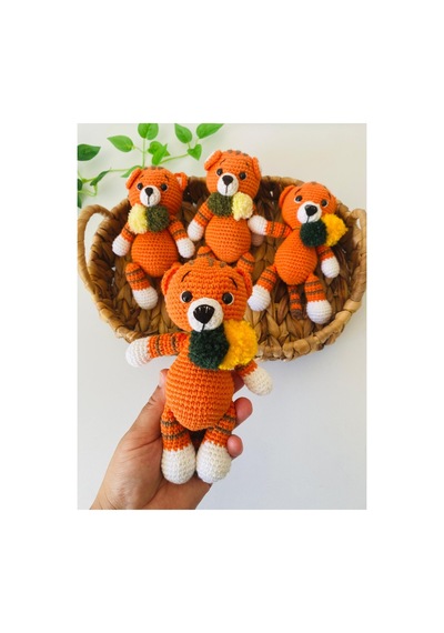 Adenya Sepeti Amigurumi Kaplan Oyuncak Turuncu