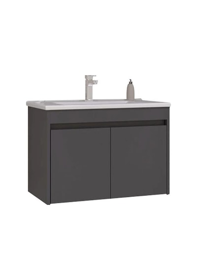 Orka Side 85 Cm Kapaklı Antrasit Banyo Dolabı Alt Modül Lavabo Çok Renkli Orka Side 85 Cm Kapaklı Antrasit Banyo Dolabı Alt Modül Lavabo Çok Renkli
