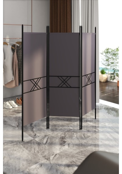 Retodesign 3 Kanatlı Paravan 1443 Siyah