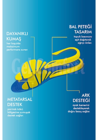 Gel Comfort GC14  Ortopedik Jel Tabanlık Yumuşak Rahat Konforlu Tabanlık