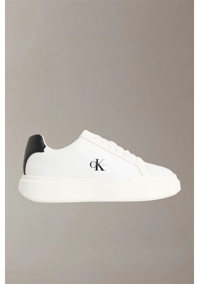 Calvin Klein Chunky Cupsole Bağcıklı Deri Kadın Siyah Sneaker Yw0yw01947-06x Siyah