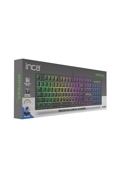 Ikg-440t Mavi Switch Mekanik Klavye Rgb 16 Efekt 104 Tuş Kablolu Anti-ghosting Windows/mac Uyumlu