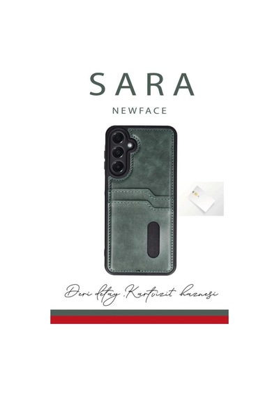 Samsung Galaxy A36 Kılıf Sara Kartvizitli Deri Kılıf