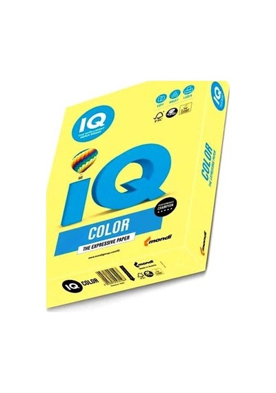 Iq Fotokopi Kağıdı Renkli A4 Limon Sarısı-Koyu 80 G 500 Lü