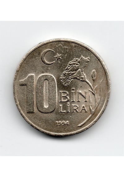 1994 Dünya Spor Ve Olimpik Düşünce Yılı Tedavül 10 Bin Lira Hat