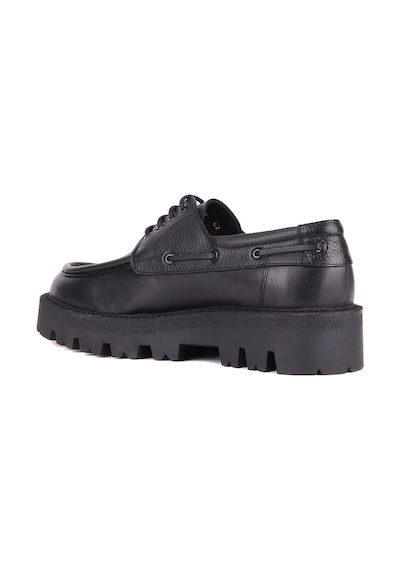 Shoetyle - Siyah Hakiki Deri Bağcıklı Erkek Günlük Ayakkabı 115-k512-1327 Siyah