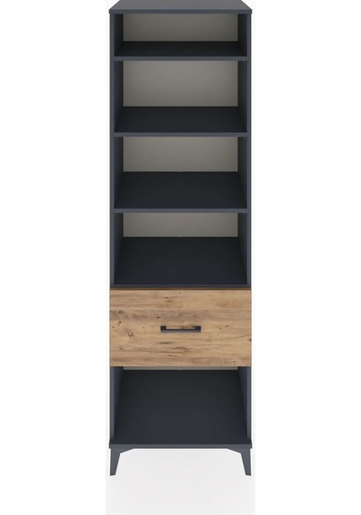 Hyperion Dolap 4 Raflı Tek Çekmeceli 60x44x195 Antrasit-çam Antrasit