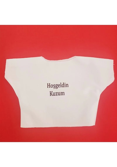 Hoşgeldin Kuzum Yazılı Oyuncak Tişörtü Beyaz
