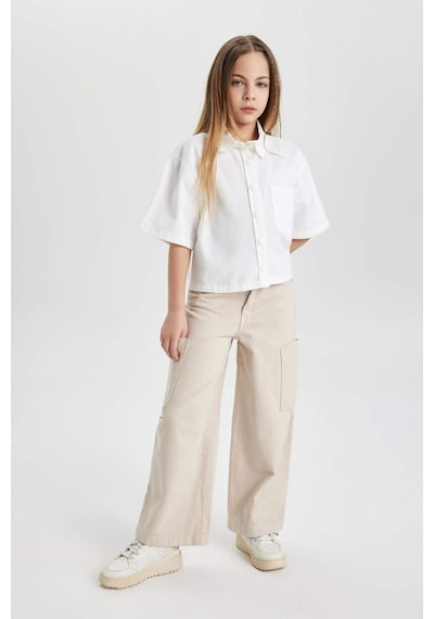 Defacto C0451a8 Ss Wide Leg Kargo Geniş Paça Jean Pantolon C0451A8-R6164 Bej