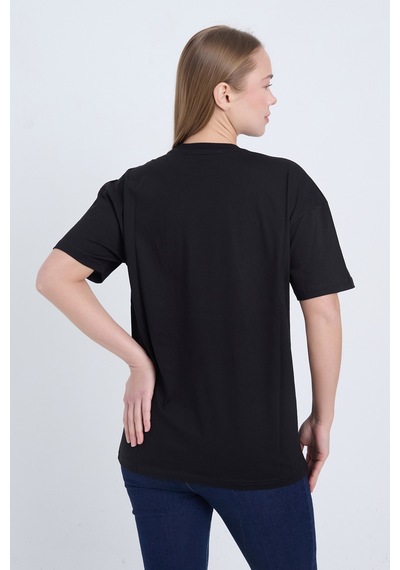 Velvoria Unisex Oversize Rıdıng Sınce Baskılı Siyah Renk T-shirt
