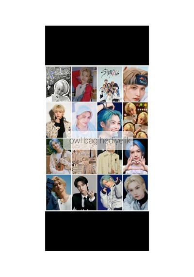 Kpop - Stray Kids - Felix Desenli Tasarım 16' L Fotokart Seti