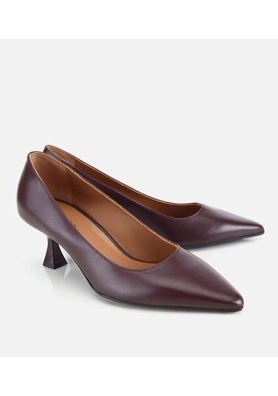Hotiç Kadın Deri Bordo Klasik İnce Topuklu Stiletto 01ayh336230a780 01ayh336230a780