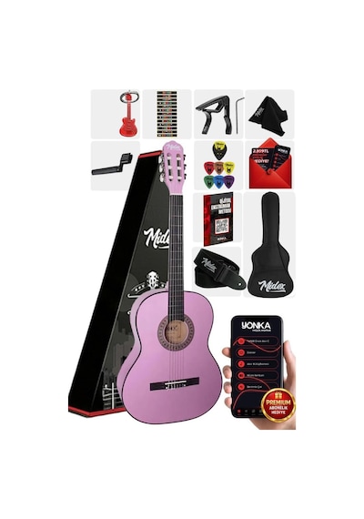 Midex Cg-36pu Kaliteli 36" 3/4 Juniur Çocuk Gitarı 8-12 Yaş Arası