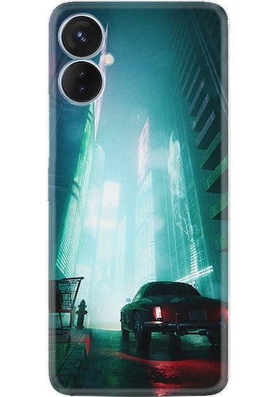 Tecno Spark 9 Pro Kilif Silikon Desen Night Cars 1619 566399322