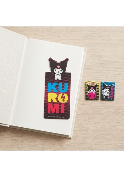 Bakgelal Sanrio Lisanslı Kuromi 3 Lü Manyetik Kitap Ayracı Seti Pop Art Tasarım - 9083902974021