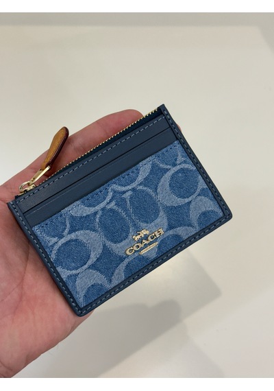 Coach Mini Id Skinny Case Kartlık-cüzdan Denim