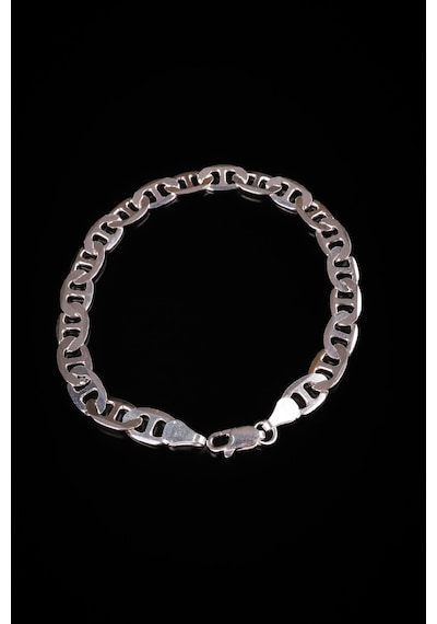 Encili Silver 925 Ayar Gümüş 7 Mm Barlı Figaro Model Zincir Bileklik Gümüş