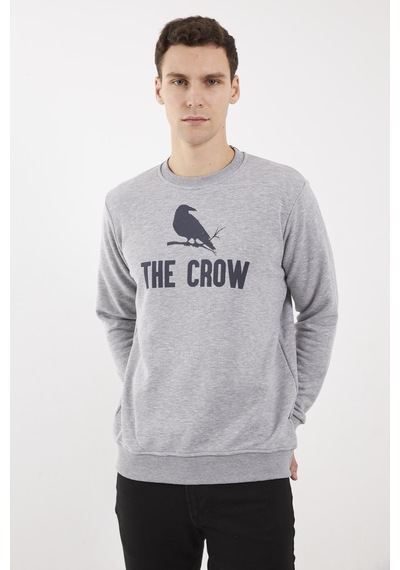 The Crow Zoom Füme O-yaka Sweatshırt Füme