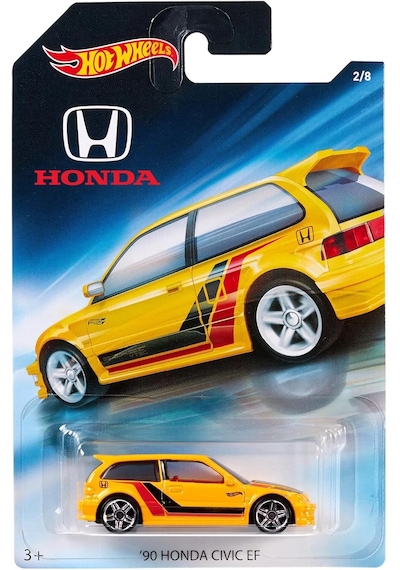 Hot Wheels - Honda 70th Anniversary Series '90 Honda Civic Ef 1/64 2018 Serisi Sarı