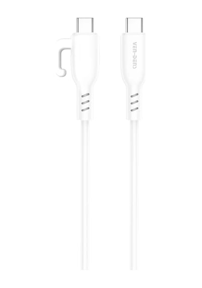 Ven-dens Vd-dc16cc 60 W Pd Type-c To Type-c Hızlı Şarj Ve Veri Kablosu, 1 Metre, Beyaz