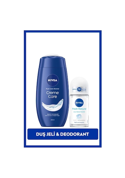Creme Care Nemlendirici Duş Jeli 250ml Ve Roll-on Deodorant Fresh Natural 50ml, 72 Saat Ter Koruması