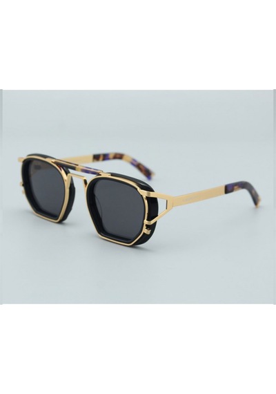 Leziff Montecarlo Unisex Güneş Gözlüğü Siyah - Gold 66993382