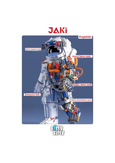 Jaki Space Serisi/astronot -jk9106 +800 Parça Oyuncak Yapım Seti