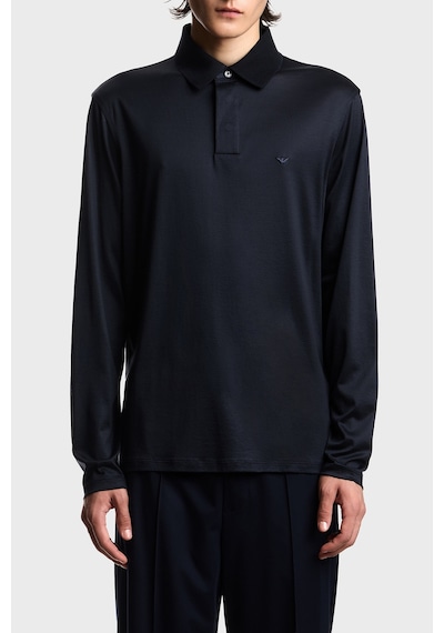 Emporio Armani Logolu Regular Fit Düğmeli Polo Erkek Polo Em004590 Af10017 Ub118 Lacivert