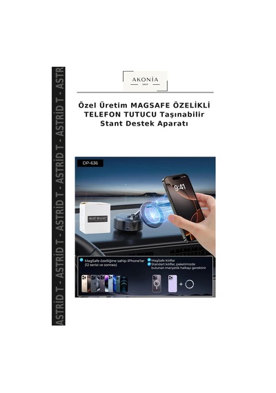 Özel Üretim Magsafe Özelikli Telefon Tutucu Taşınabilir Stant Destek Aparatı
