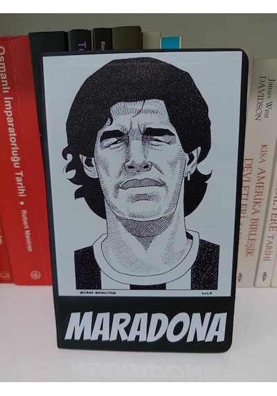 Tarihsiz Siyah Ajanda / Defter - Maradona Kapaklı