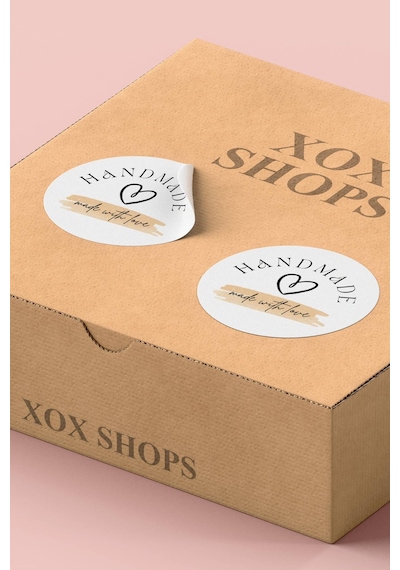 Handmade With Love Sticker 3x3cm St2321 Çok Renkli