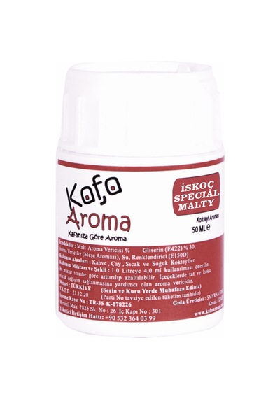 Kafa Aroma Special Malt Aroması Hazır Karışım Kit 50 ML