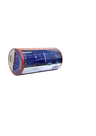 Panasonic Fr Pvc Elektrik İzolasyon Bandı Kırmızı 20m 1.80cm X 0,125mm - 8 Adet