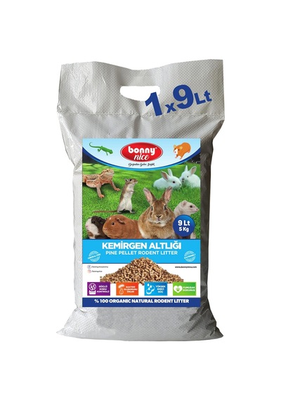 Bonnynice Bonny Nice Doğal Pelet Ginepig Kafes Altlığı 5 Kg 10 Lt 1 Adet